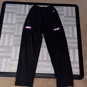 Champion Kids Black Joggers with Pink Details